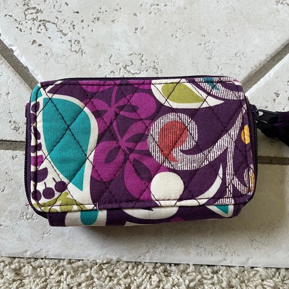 Vera Bradley crossbody wallet purple removable straps